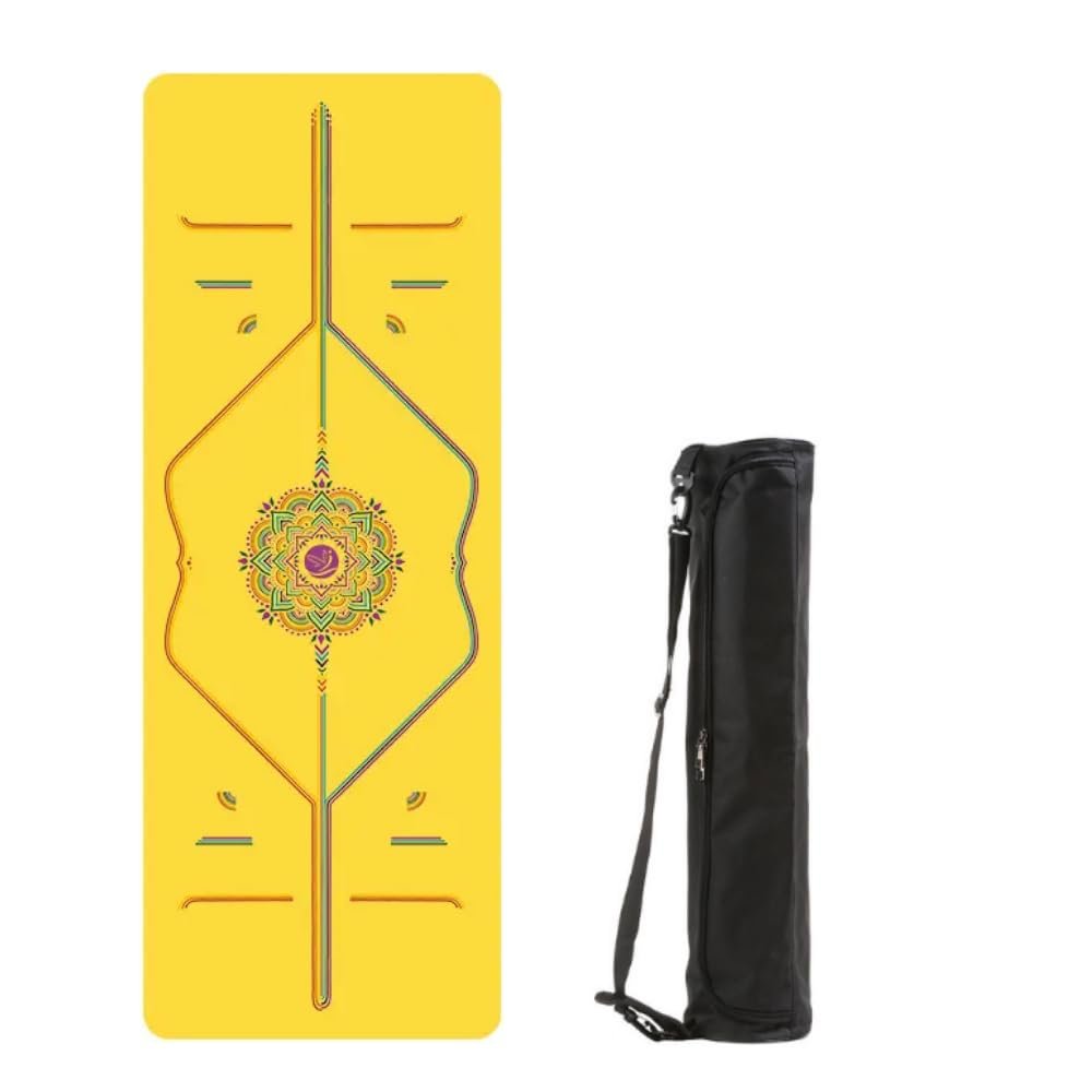 Kauçuk Yüzey Yoga Matı Premium Quality 5 Mm Sarı
