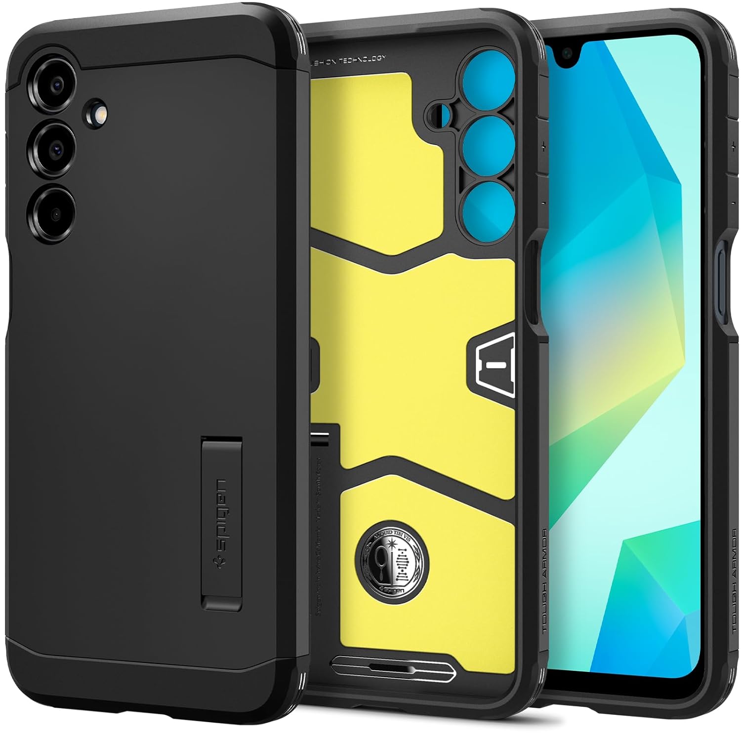 Spigen Samsung Galaxy A16 ile Uyumlu Kılıf Tough Armor Black - ACS08889