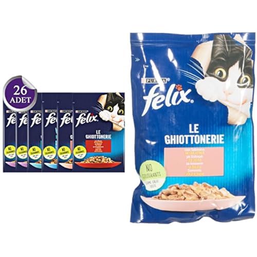 Felix Tavuk Etli Kedi Yaş Mama (26 x 85 gr) ve Felix Somonlu Kedi Yaş Mama (26 x 85 gr)