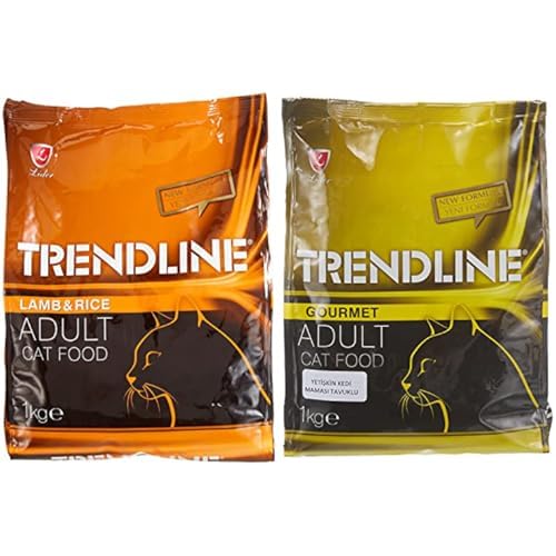 Trendline Kuzu Etli Yetişkin Kedi Maması 1 kg ve Trendline Renkli Taneli Yetişkin Kedi Maması 1 kg