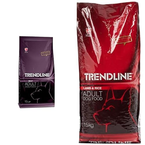 Trendline Biftekli Yetişkin Köpek Maması 15 kg ve Trendline Kuzu Etli & Pirinçli Yetişkin Köpek Maması 15 kg