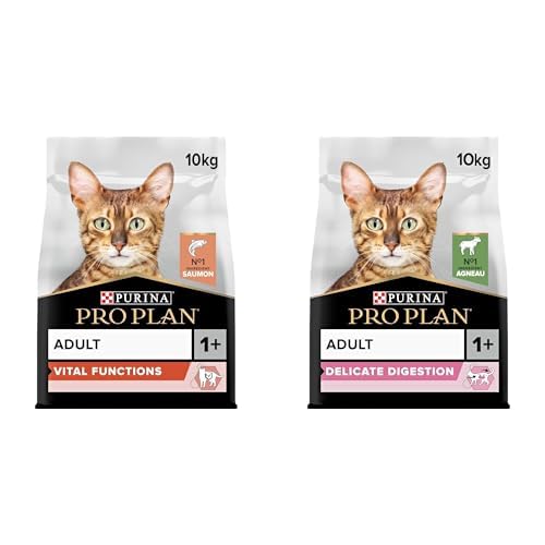 PRO PLAN Original Somonlu Kuru Kedi Maması 10 kg ve PRO PLAN Delicate Kuzu Etli Kuru Kedi Maması 10 kg