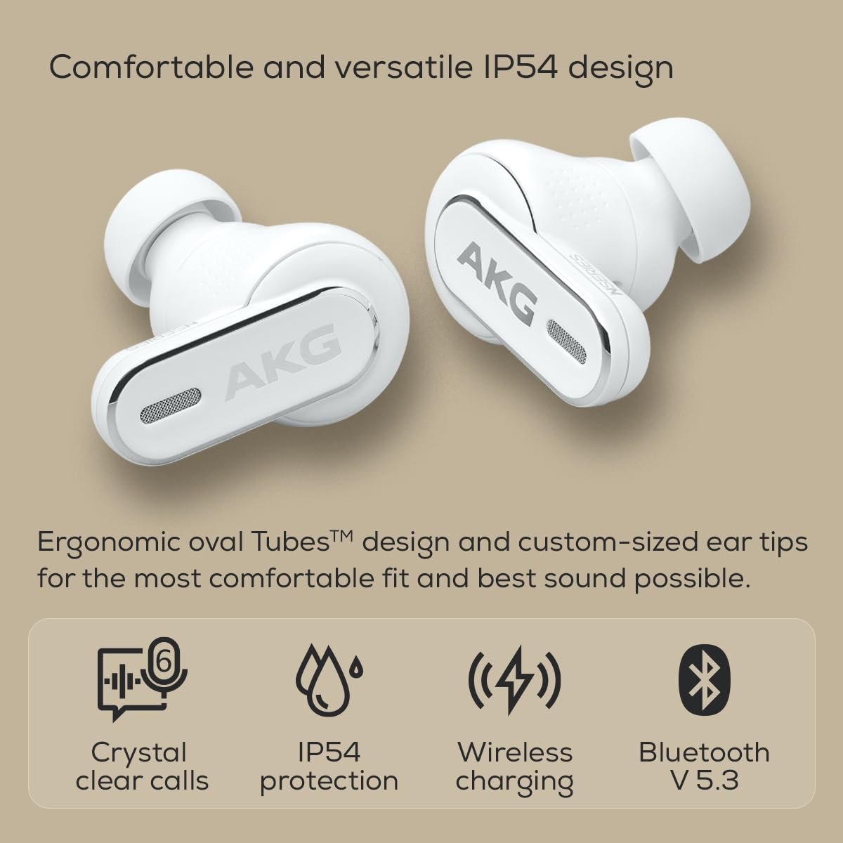 AKG N5 Hybrid ANC True Wireless Kulaklık,Beyaz