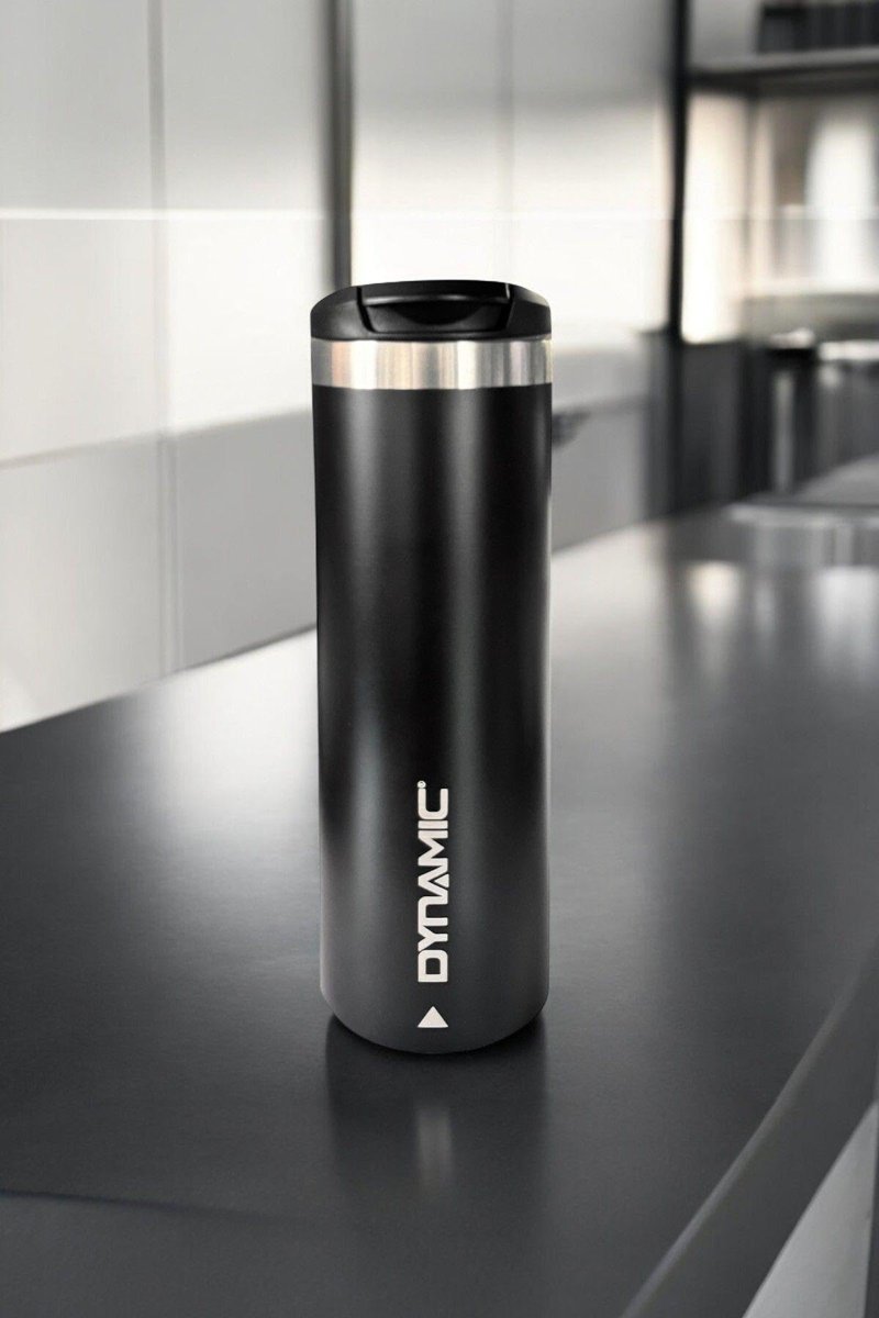 Dynamic 500ml Paslanmaz Çelik Termos, 7 Saat Sıcak 10 Saat Soğuk Saklama, Siyah/Krem