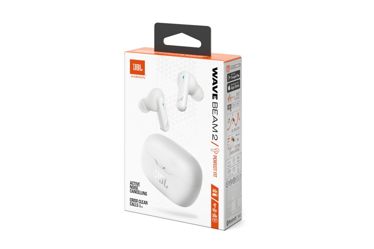 JBL Wave Beam2, Kablosuz Kulakiçi Kulaklık, IE, Beyaz