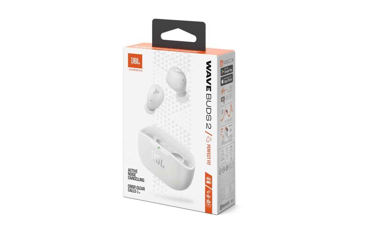 JBL Wave Buds2, Kablosuz Kulakiçi Kulaklık, IE, Beyaz