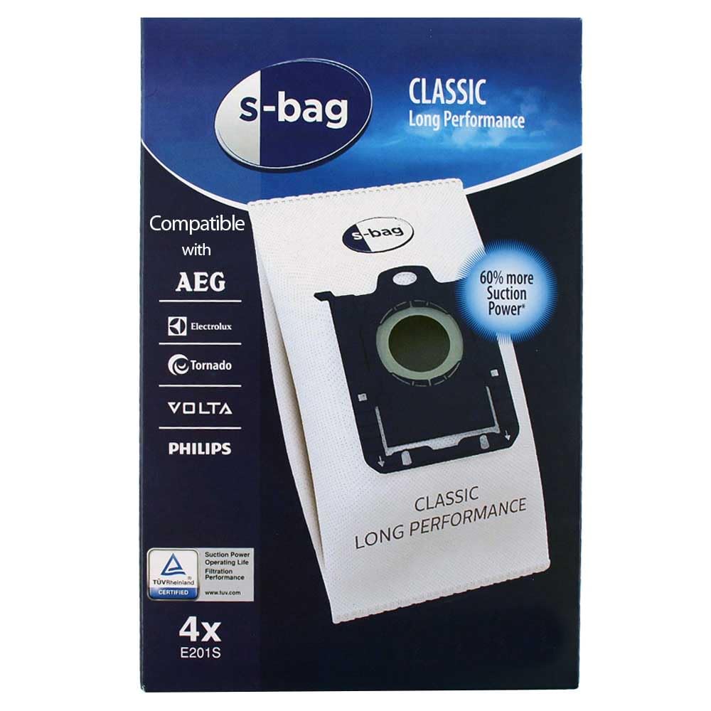 SUPERVAC Philips, Electrolux ile Uyumlu S-Bag Süpürge Torbası 4lü Paket