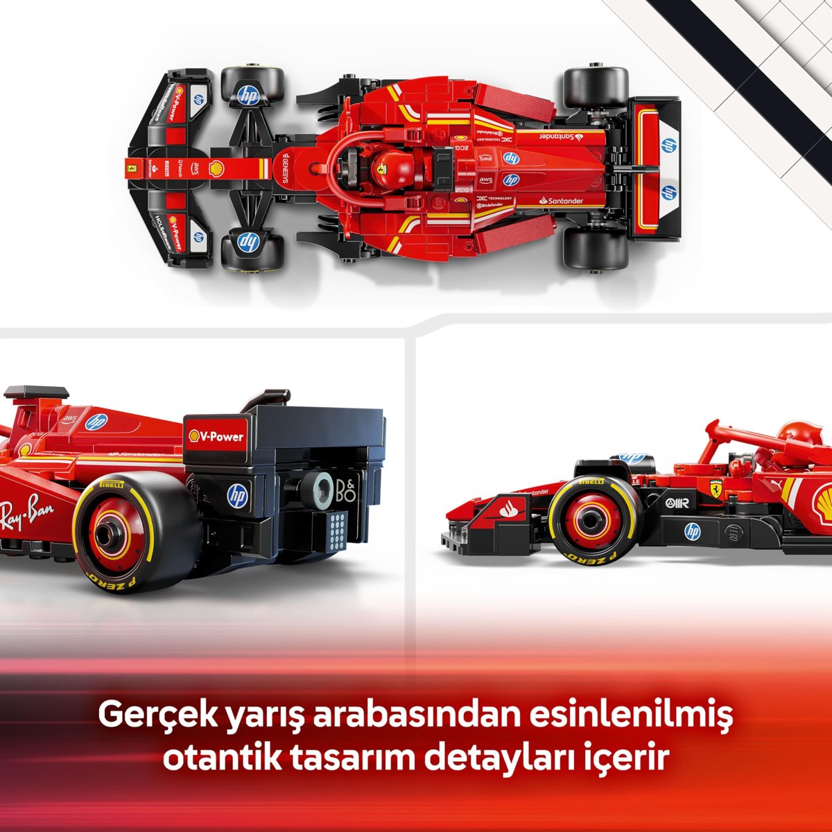 LEGO Speed Champions Ferrari SF-24 F1 Yarış Arabası 77242