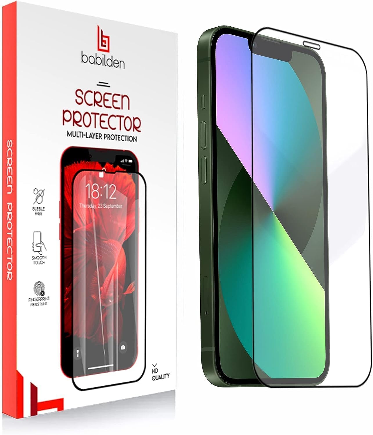 BABİLDEN Apple Iphone için Tasarlanmış Uçtan Kenara Kapsama Tam Koruma Dayanıklı Temperli Cam (iPhone 16 Pro Max/17 Pro Max)