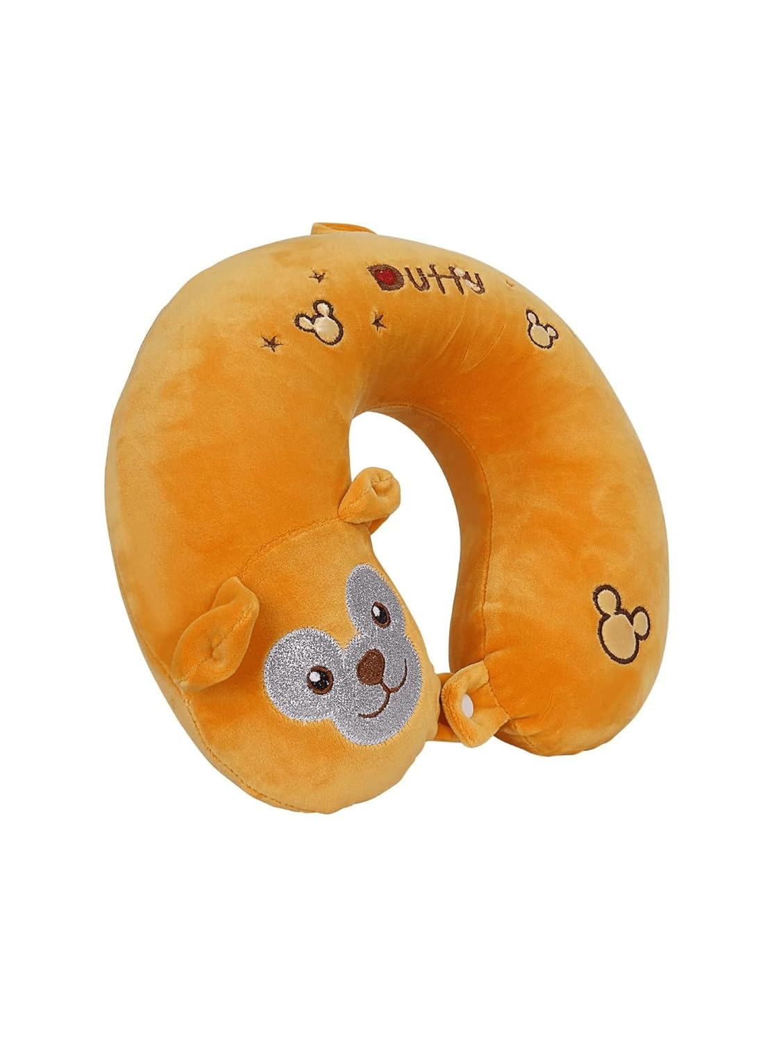 Tucklebery Yumuşak ve Konforlu Boyun Yastığı%100 Visko, Kids Figürlü Seyahat Yastığı (Sarı)