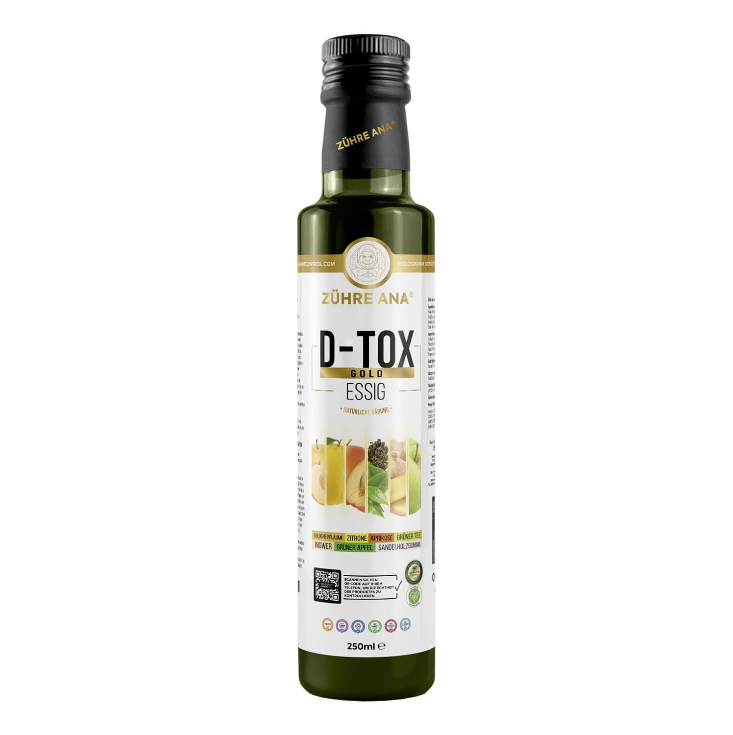 Zühre Ana Detox Gold Sirkesi Doğal Fermantasyon 250 ml