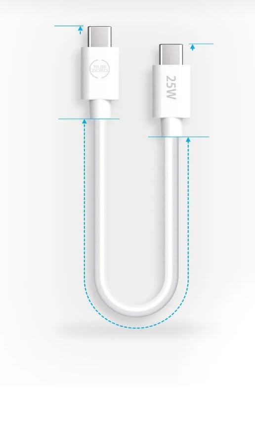 UYGUN ELEKTRONİK Kısa 25 cm 20W Hızlı Type c Şarj Kablosu Çift Taraflı Type-c to Type-c Pd Şarj Data