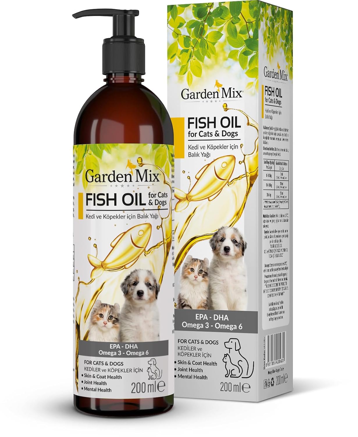 Garden Mix Kedi ve Köpek Somon Yağı 200 ml