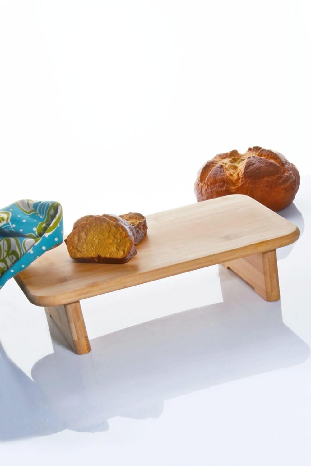 Porselen Diyarı Bambu Ayaklı Kesme Tahtası, Bambu Doğrama Tahtası, Ayaklı Sunum Tahtası BAMBU