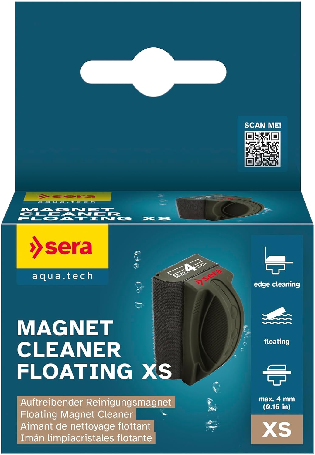 sera Mıknatıslı temizleyici yüzen XS 4 mm cam | etkileyici temizleme mıknatısı | akoryum için yüzen yosun mıknatısı