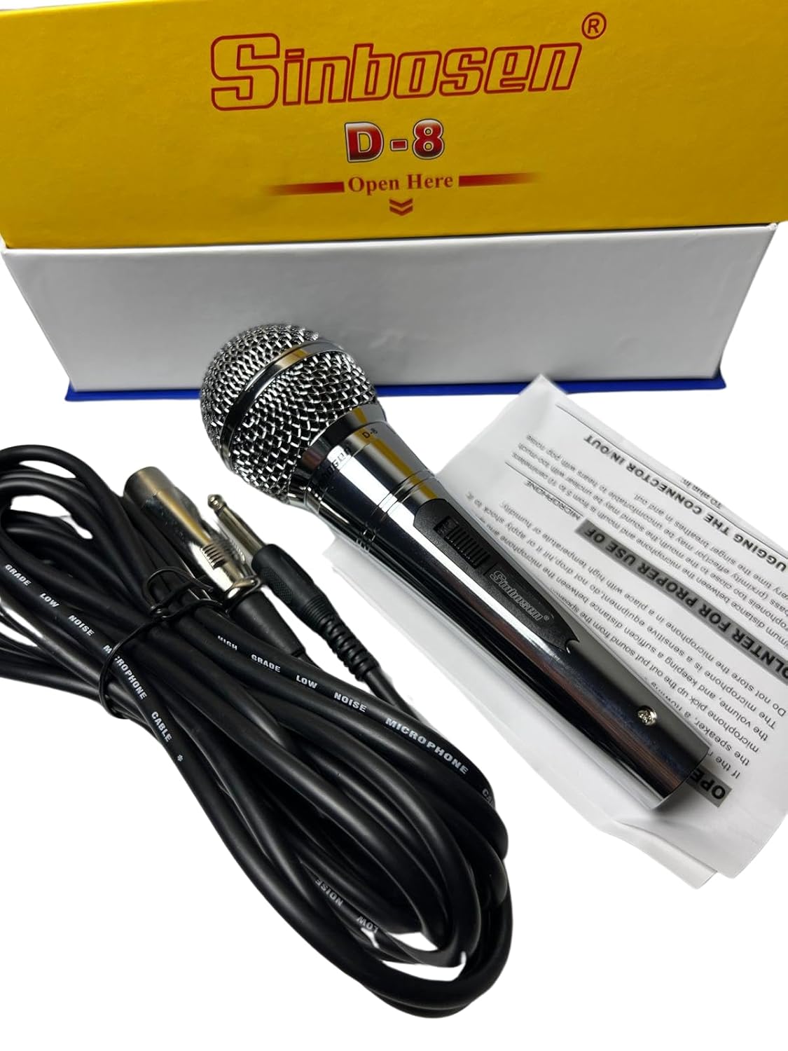 Sinbosen D-8 Professional Kablolu Dinamik Vocal Mikrofon