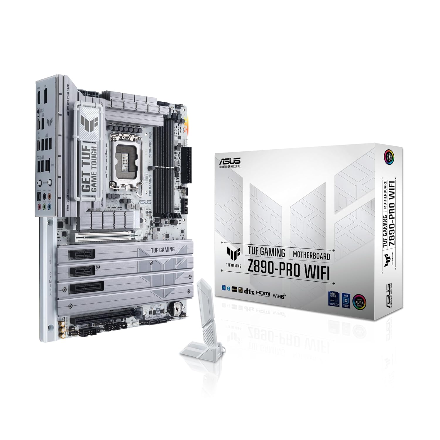 Asus Tuf Gamıng Z890-PRO Wıfı Intel Z890 LGA1851 Ddr5 9066 Dp HDMI 2xusb4 4x M2 Usb3.2 Wifi 7 + Bt Aura Rgb 2.5gbit Lan Atx (Tuf Gamıng Z890-PRO Wıfı) Anakart