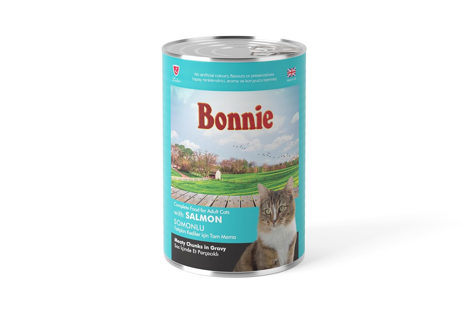 Bonnie Sos Içinde Et Parçacikli Somonlu Yetişkin Kedi Mamasi 400 G