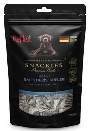 Reflex Morina Balığı Derisi Küpleri Köpek Ödül Maması 130 Gr
