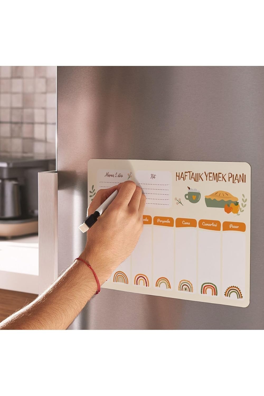 Hediyesepeti Haftalık Yemek Planlayıcı Buzdolabı Magneti