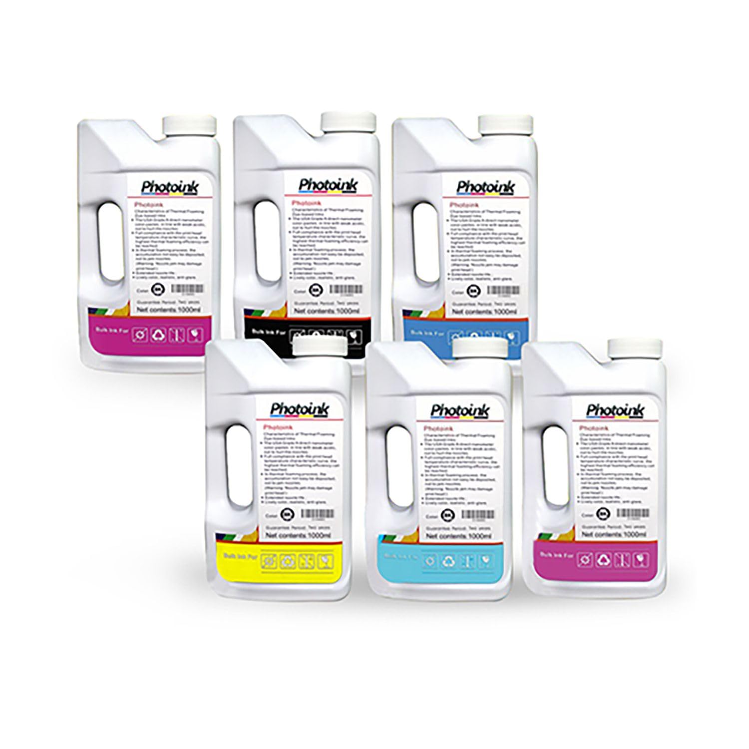 1000 Ml Photoink Mürekkep, Epson Claria Ve L Serisi Yazıcılar Için Uyumlu 6X1000 Ml Mürekkep Seti (Photoink Akıllı Mürekkep)/ L382/L386/L455/1455/L3050/L3060/L3070/L3110/L4150