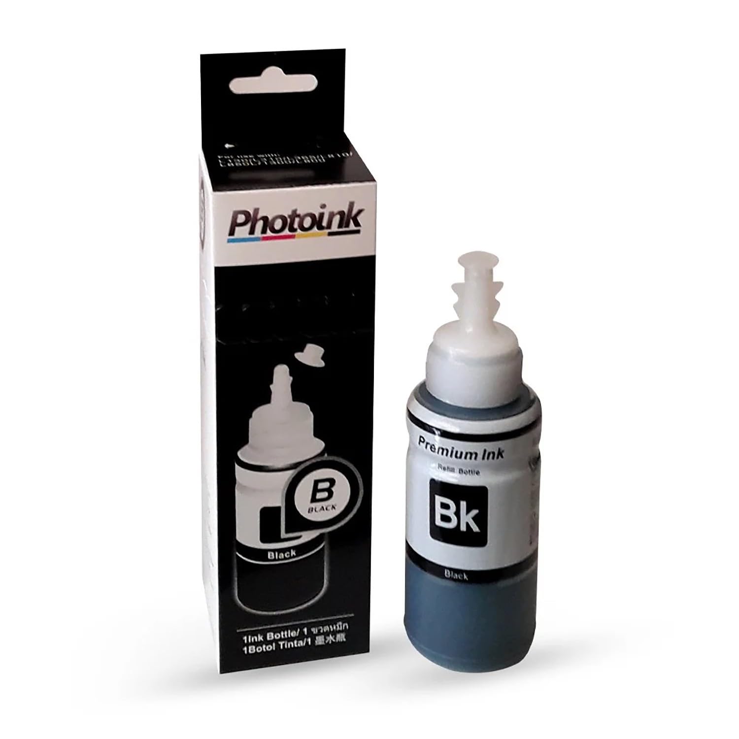 Photoink Plus L Serisi Mürekkepleri, Epson T6641 Uyumlu 70 Ml Siyah Mürekkep - Kutulu Özel Ambalajinda Photoink Plus Mürekkep - L800/L805/L810/L850/L1300/L1800/ L382/L386/L455/1455/L3050/L3060/L3070