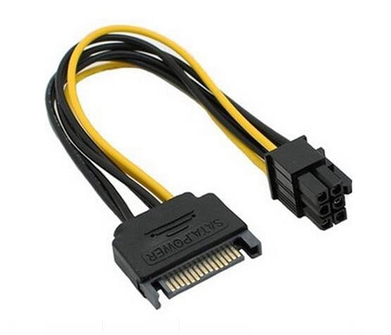 PrimeX Plus PX-4582 15 Pin Sata To 6 Pin Ekran Kartı Power Anakart Güç Kablosu