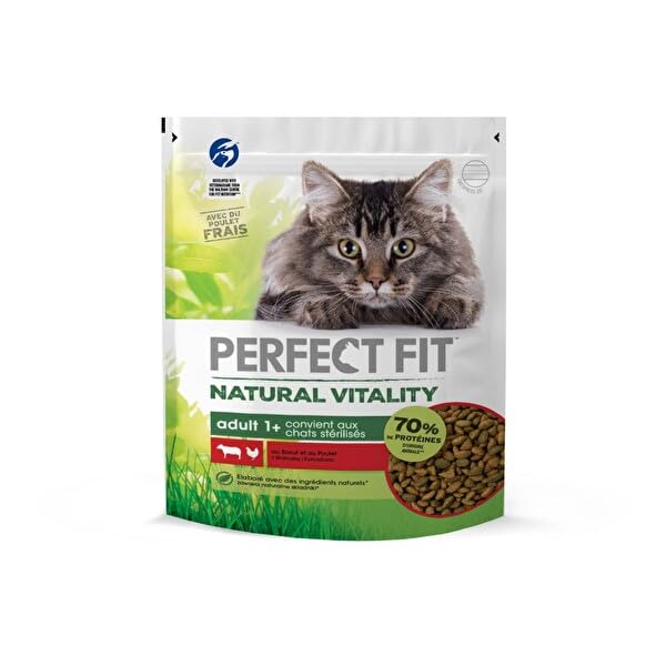 Perfect Fit Natural Vitality Yetişkin Sığırlı 1 Kg Steril