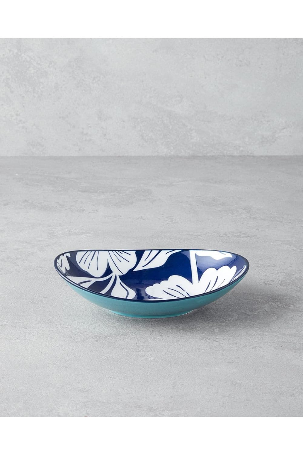 English Home Ophelia Porselen Kayık Tabak Mavi-Beyaz