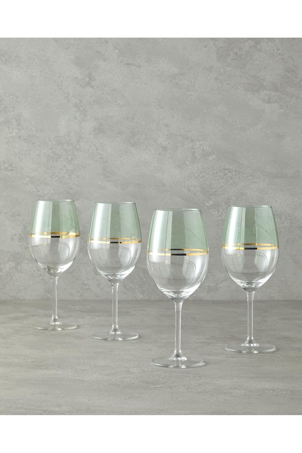 English Home Fiore Cam 4'Lü Kadeh 540 Ml Açık Yeşil