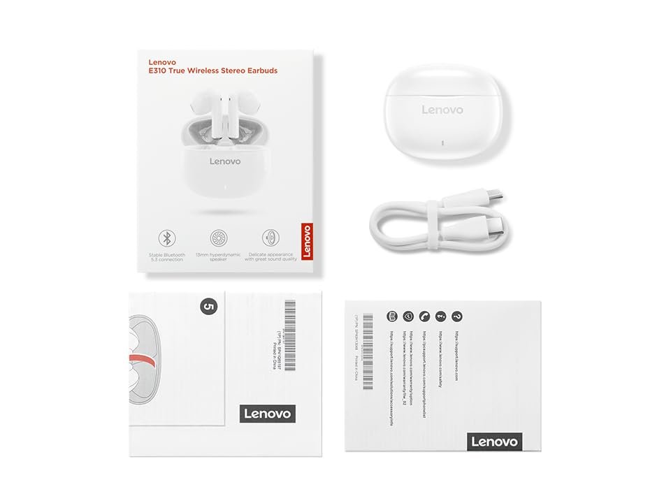 Lenovo E310 True Wireless Stereo Kulaklık Beyaz