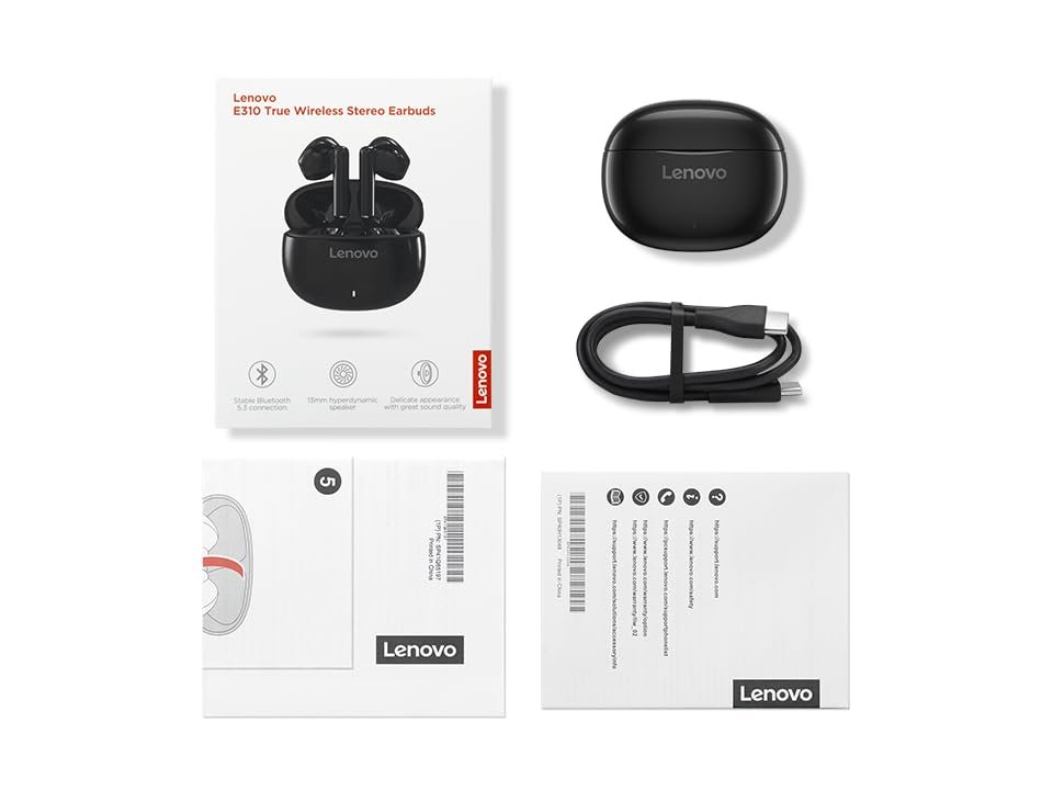 Lenovo E310 True Wireless Stereo Kulaklık Siyah