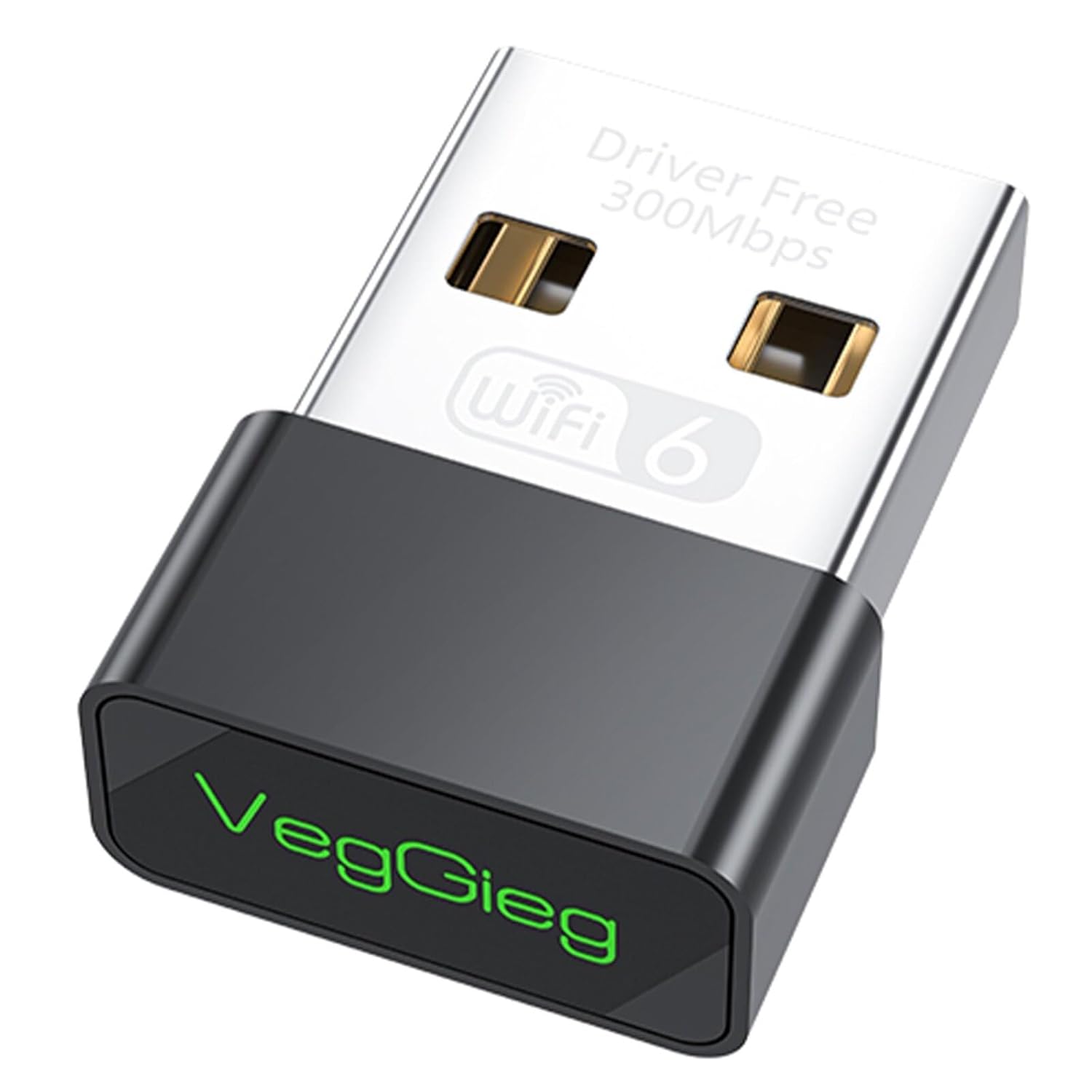 VegGieg 300Mbps Wifi 6 Çift Bant Kablosuz Alıcı Verici Nano USB Adaptör