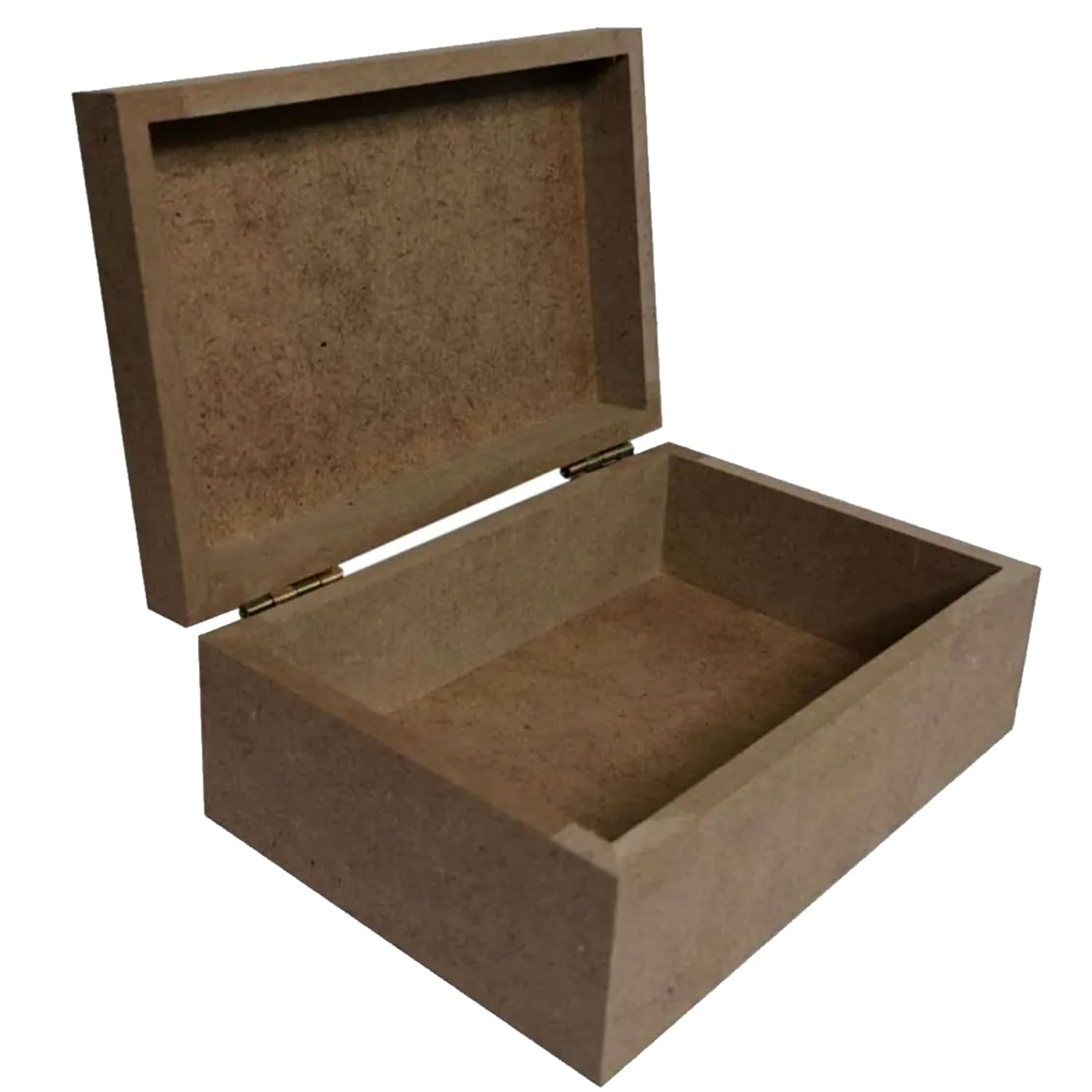 Ahşap Boyanabilir Dikdörtgen Altı Düz Kutu Ham Mdf kapaklı Menteşeli Saklama Kutusu olarak Hobi Kutusu Hediyelik Kutu Boyama dekorasyonu için Takı kutusu (15cmx10cmx6cm)