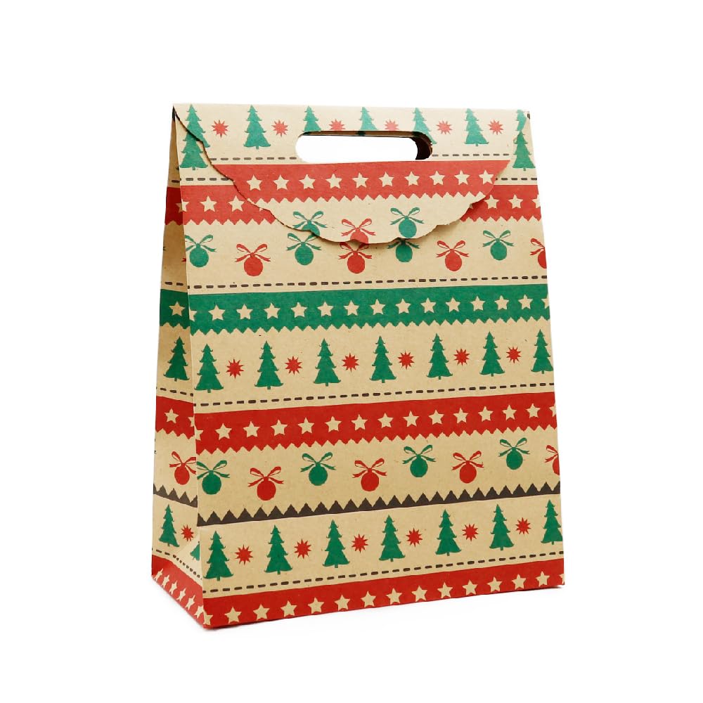 Repro Design 25x32 Yılbaşı Işıltısı El Geçme Karton Çanta, Hediye Kutusu