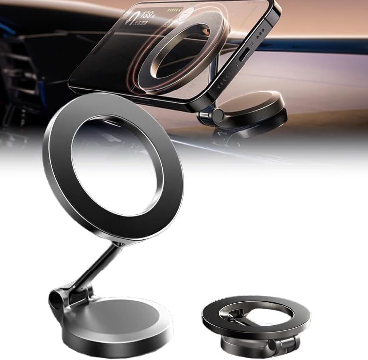 HEARTZ G118 MAGSAFE İLE UYUMLU SÜPER MIKNATISLI 360 DERECE DÖNEBİLEN İÇERİSİNDEKİ METAL APARATLARLA TÜM CEP TELEFONLARINA UYUMLU ARAÇ TELEFON TUTUCUSU MASAÜSTÜ TELEFON TUTUCUSU ARAÇ TUTUCU A+KALİTE