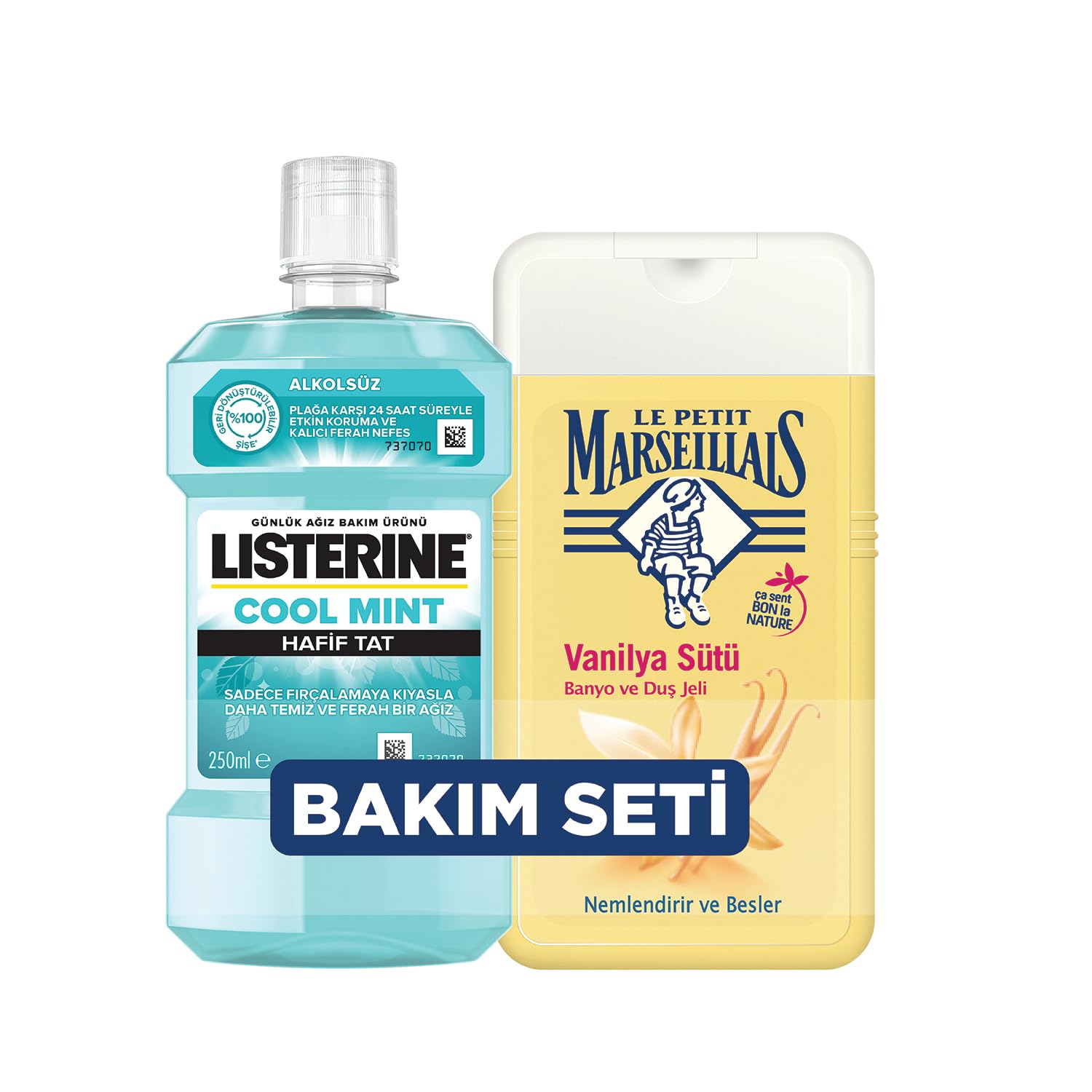 Listerine Cool Mint Hafif Tat 250 ml + LPM Vanilya Sütü 250 ml