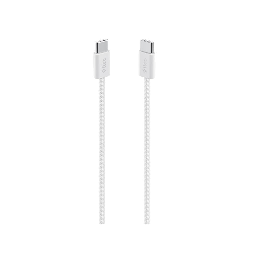 ttec USB-C - USB-C 100cm 60W PD Örgü Hızlı Şarj/Data Kablosu Beyaz