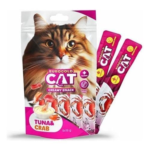 EuroGold Cat Sıvı Kedi Ödülü Ton - Yengeç 5x15 gr