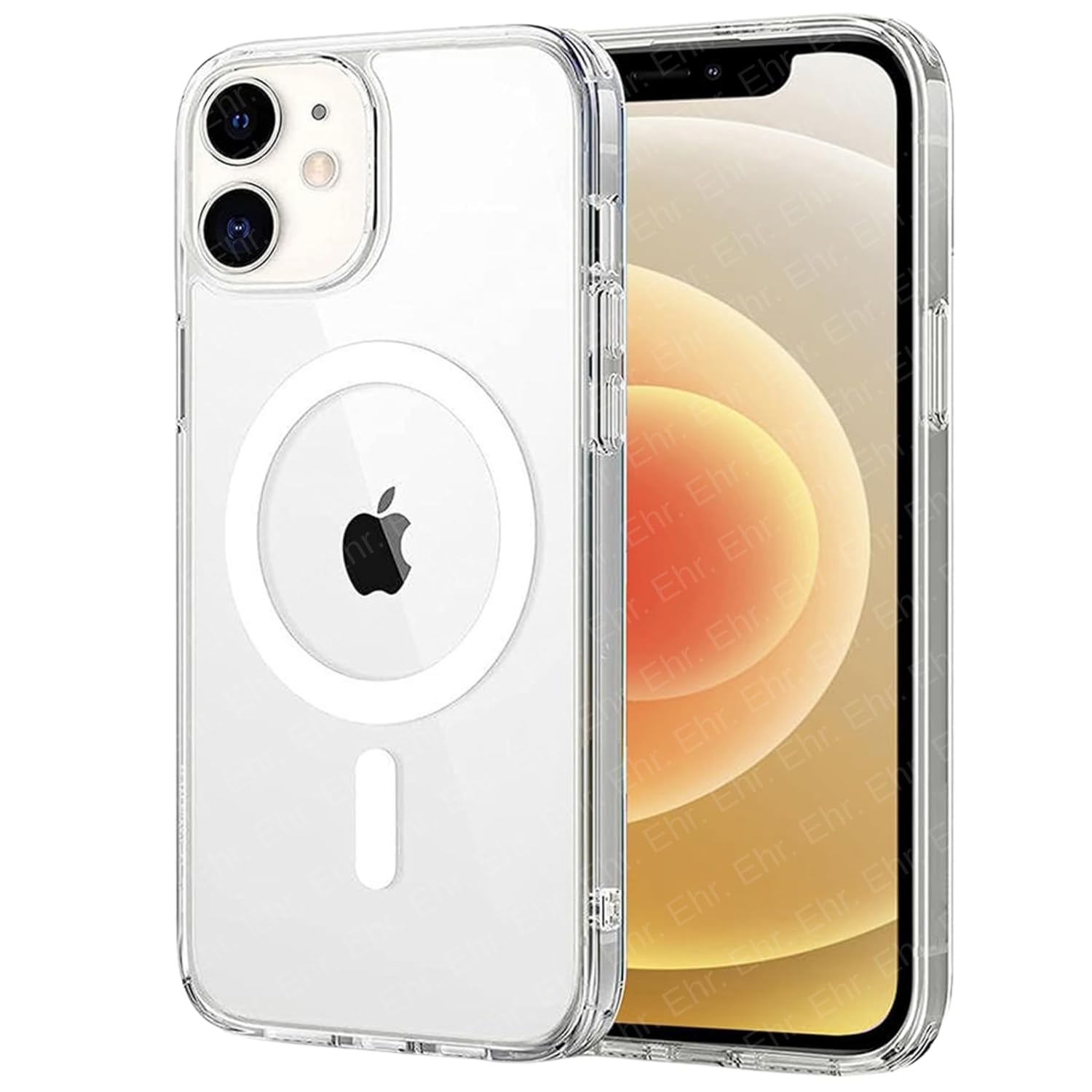 Ehr. iPhone 12 Mini için Kılıf Kamera Korumalı Magsafe ile Uyumlu Wireless Şarj Özellikli Şeffaf Kılıf (Şeffaf, iPhone 12 Mini)