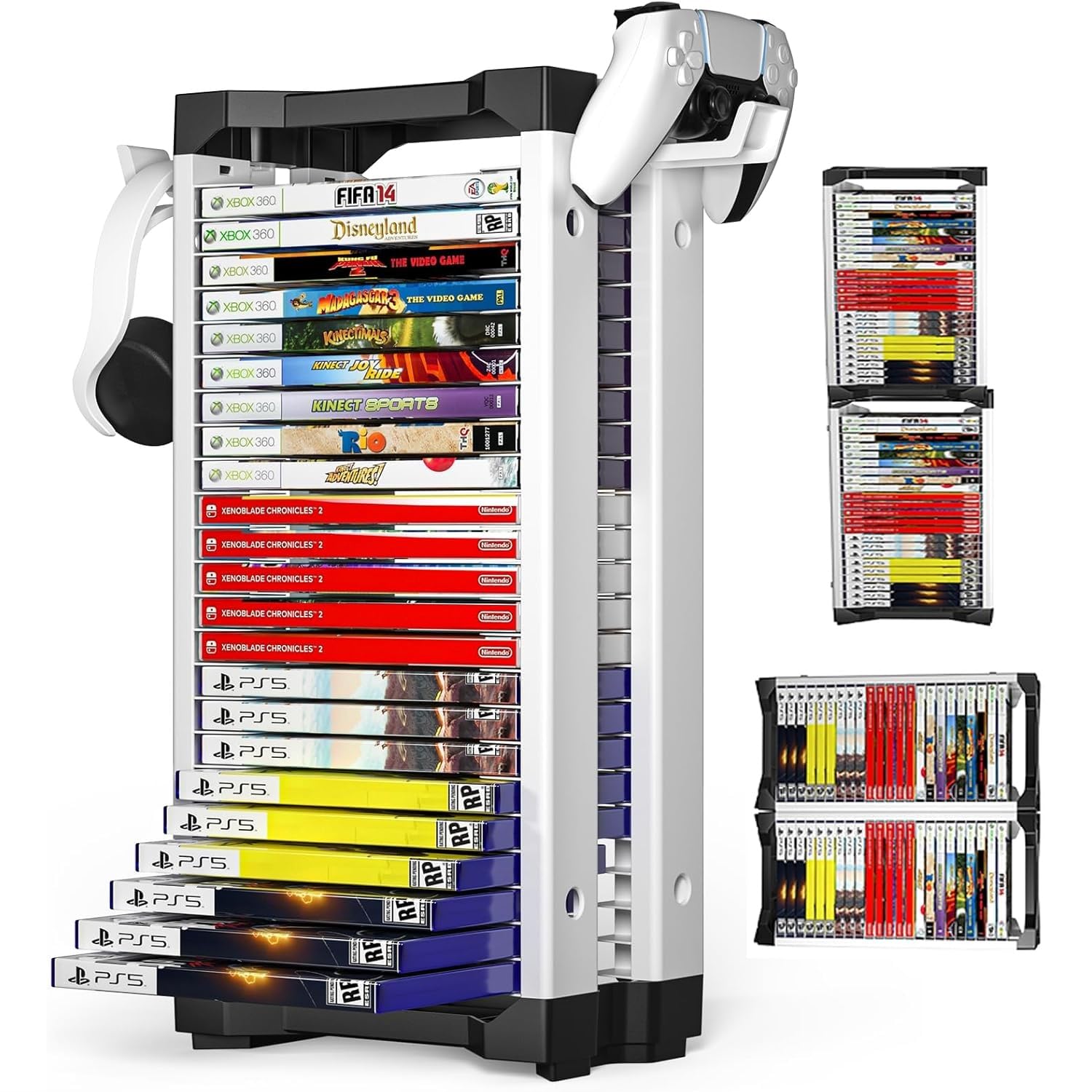Hobimtek Oyun Depolama Kulesi 23 Kapasiteli Oyun Standı Rafı PS5/PS4/Xbox One/Xbox 360/Xbox Serisi X/S/Switch Oyun Kutuları TY-2847