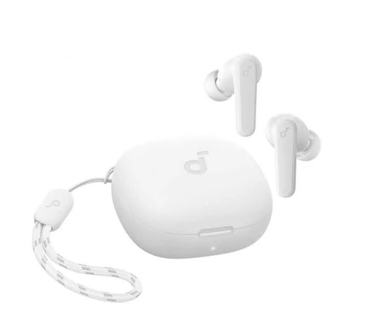 Anker R50i Gerçek Kablosuz Kulaklık, 10 mm Sürücüler, Güçlü Bas, Bluetooth 5.3, 30H Oynatma, IPX5 Su Geçirmez, 2 Mikrofon, 22 Ön Ayarlı EQ, Beyaz