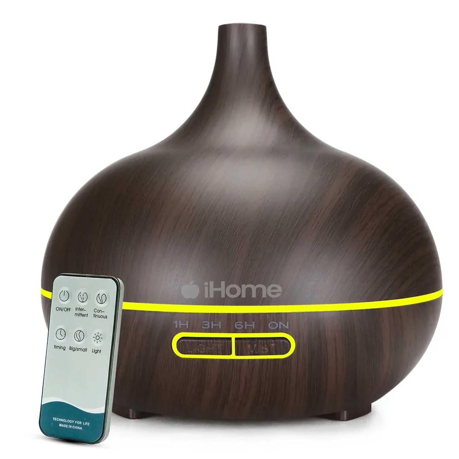 NPO iHome 025 Renkli Aromaterapi Difüzör ve Ultrasonik Hava Nemlendirici Buhar Makinesi (Koyu Kahve)