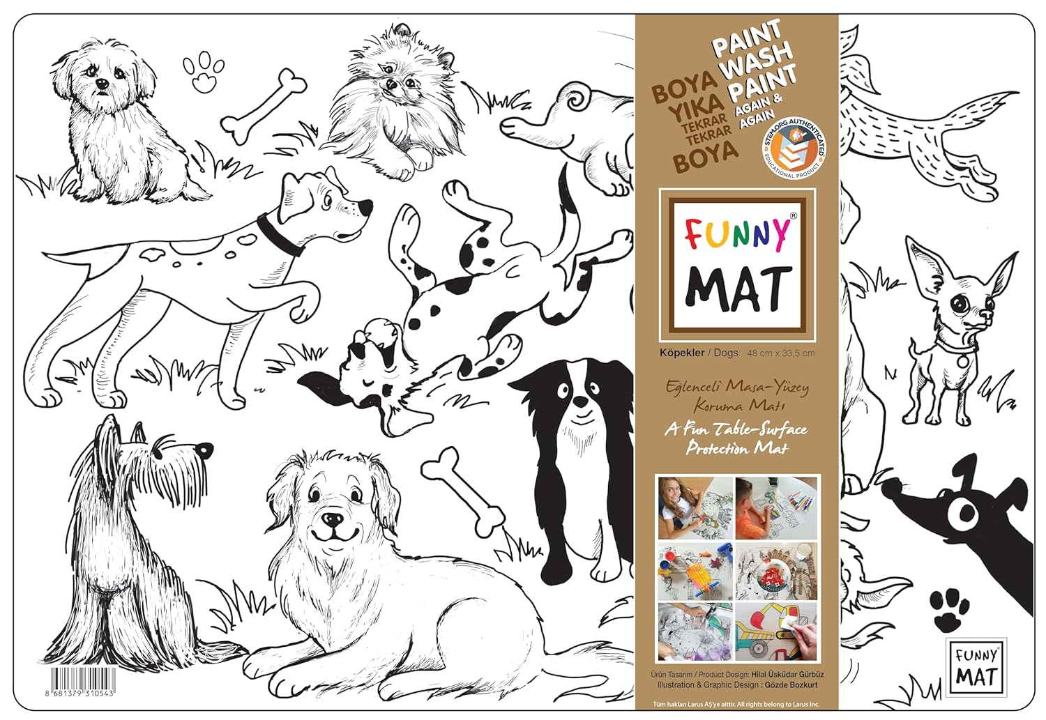 Akademi Çocuk Funny Mat- Köpekler - Yeni