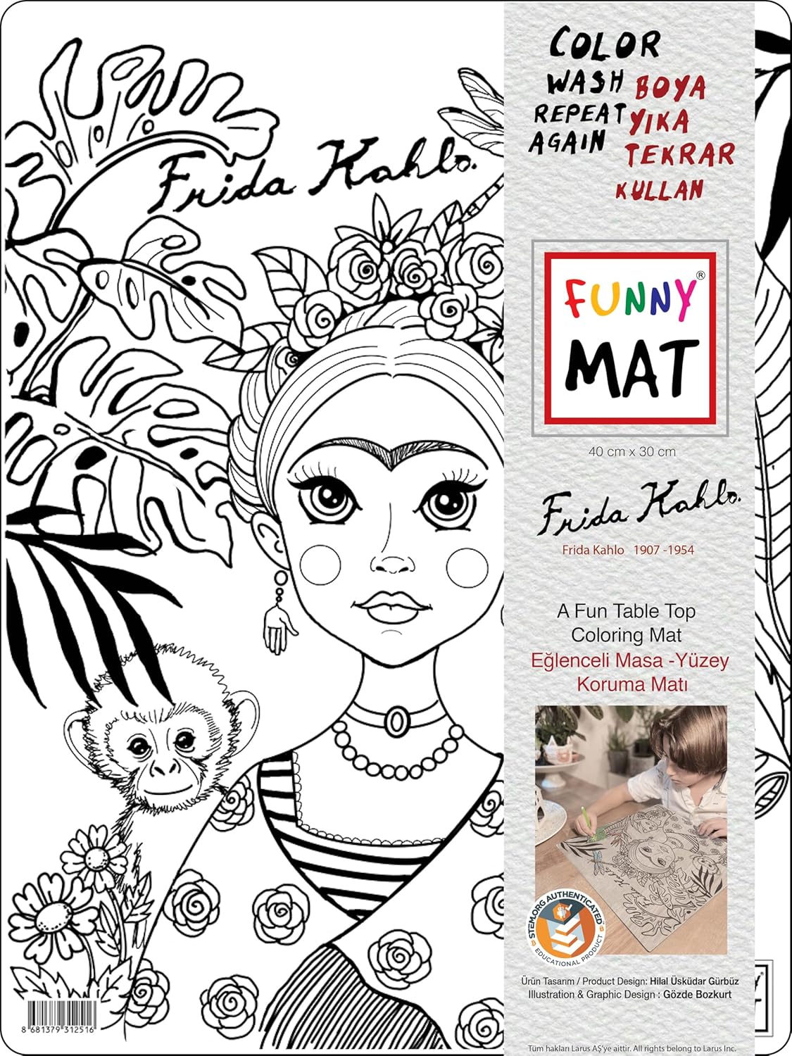 Akademi Çocuk Funny Mat - Frida 30X40Cm - Yeni