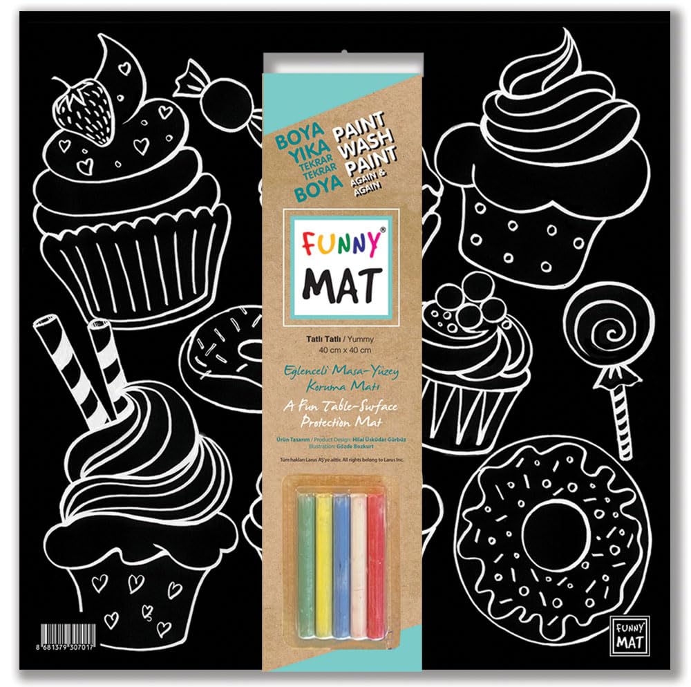Akademi Çocuk Funny Mat Black (Tebeşirli) Tatlı Tatlı