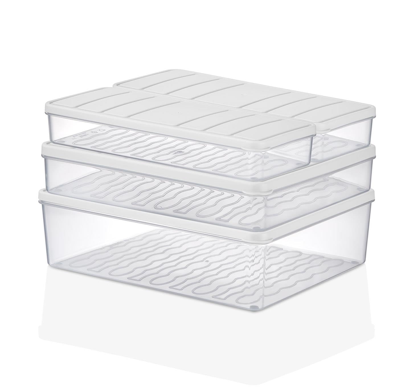 Selka Home Nora 4'lü 4 lt.+ 2,5 lt.+ 1,2 lt+1,2 lt Saklama Kabı EKRU