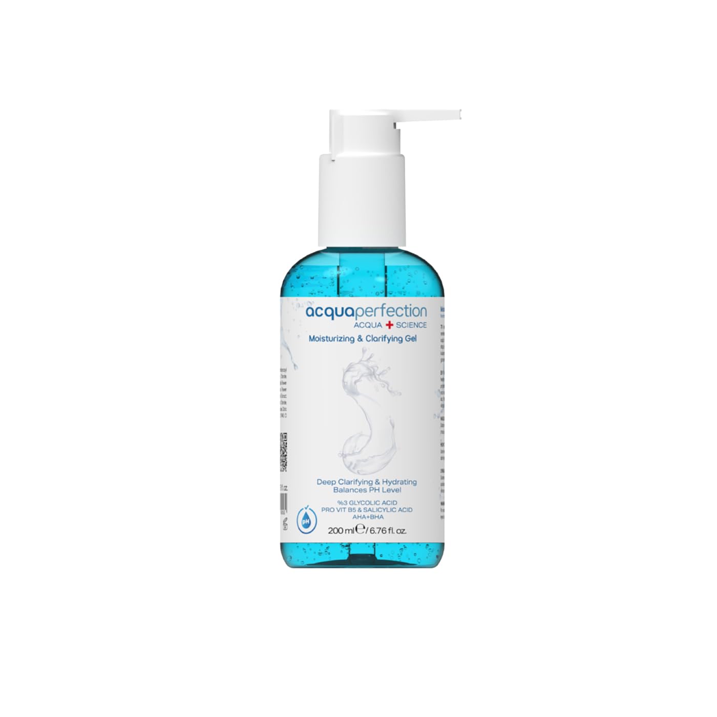 Acqua Perfection Nemlendirici ve Temizleyici Yüz Temizleme Jeli 200ml Arındırıcı Siyah Nokta Akne Karşıtı Leke Açıcı