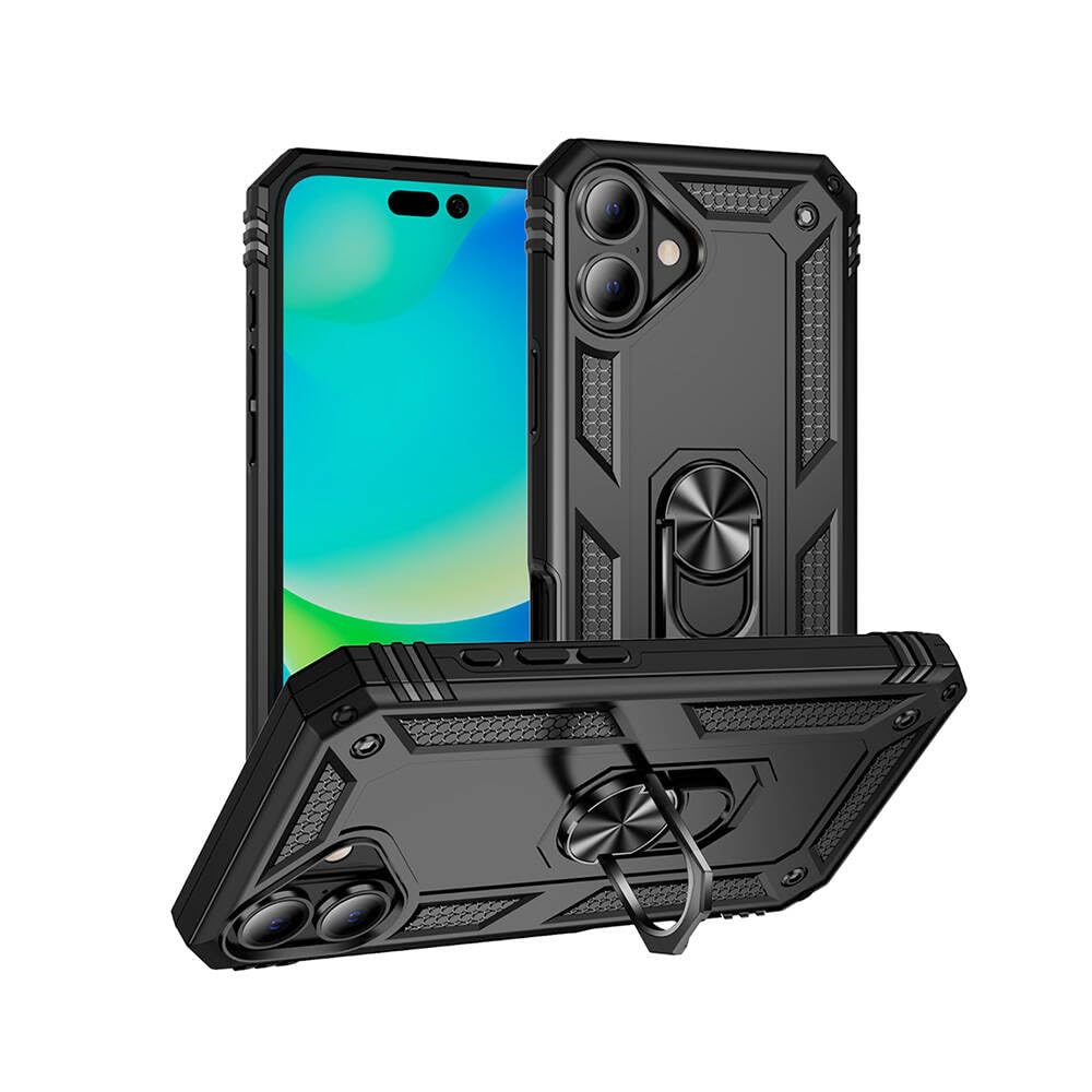 Zore Apple ile uyumlu iPhone 16 Kılıf Zore Vega Kapak Siyah