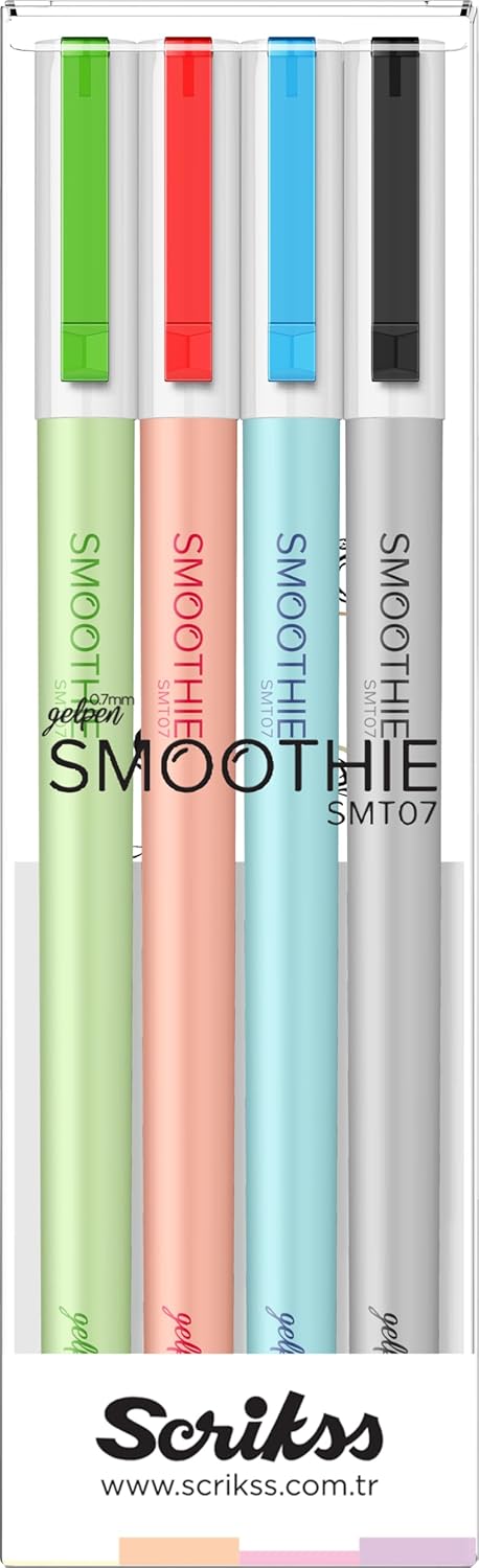 Scrikss Office Smoothie Jel Kalem 4 Lü Blister - Set 1